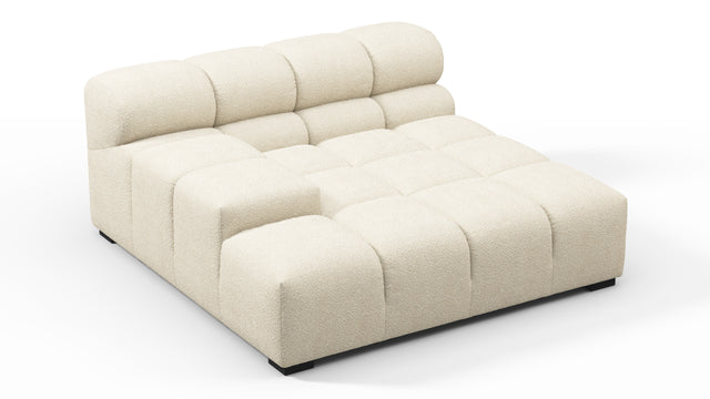 Tufty - Tufty Module, Deep Large Left Arm, Eggshell Boucle