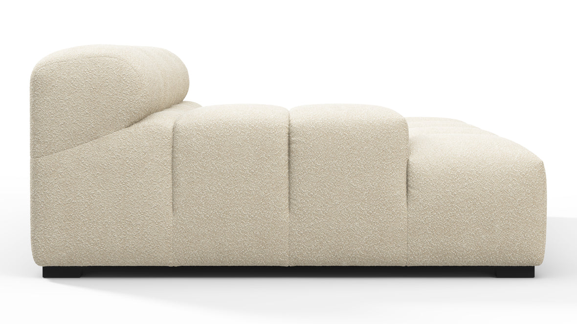 Tufty - Tufty Module, Deep Large Left Arm, Eggshell Boucle