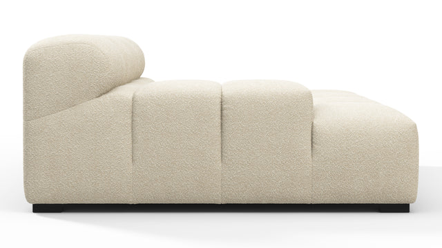 Tufty - Tufty Module, Deep Large Left Arm, Eggshell Boucle