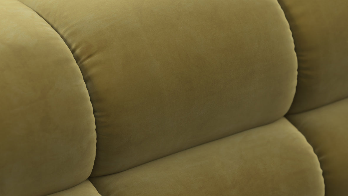 Tufty - Tufty Module, Deep Large Left Arm, Olive Gold Velvet