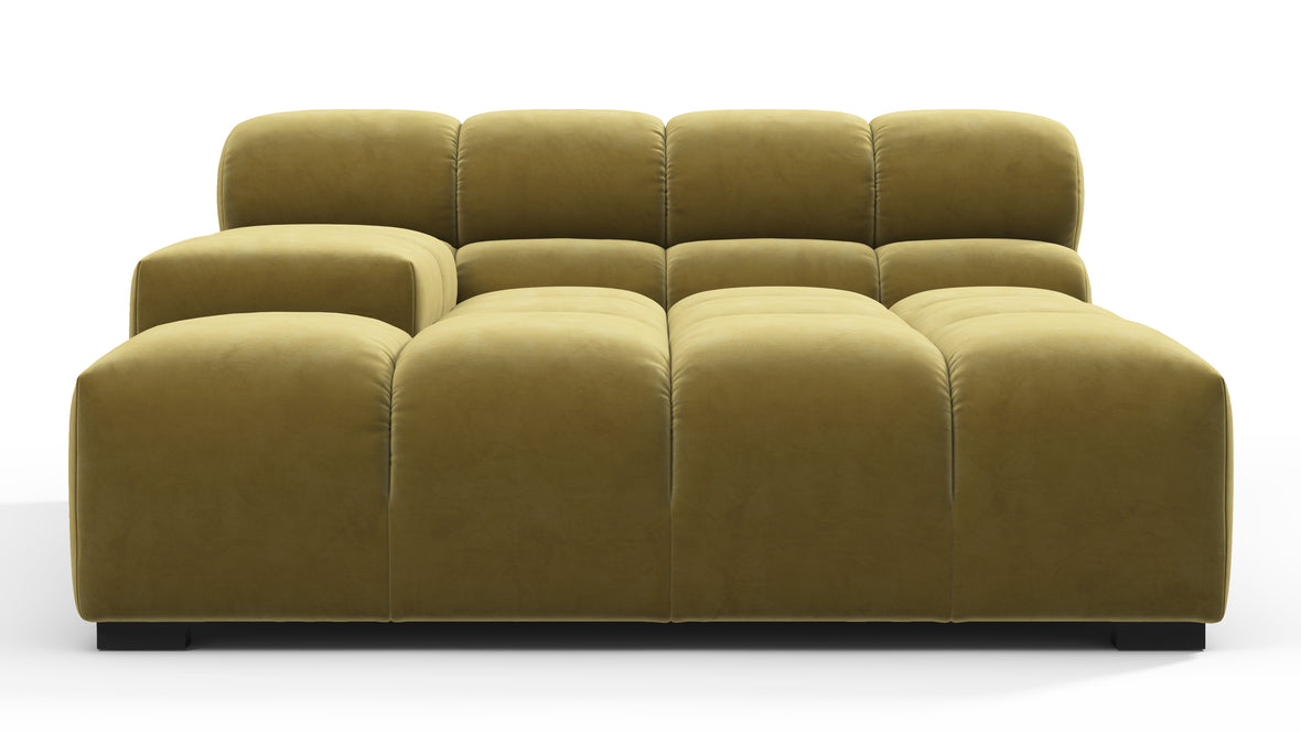Tufty - Tufty Module, Deep Large Left Arm, Olive Gold Velvet