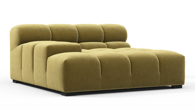 Tufty - Tufty Module, Deep Large Left Arm, Olive Gold Velvet