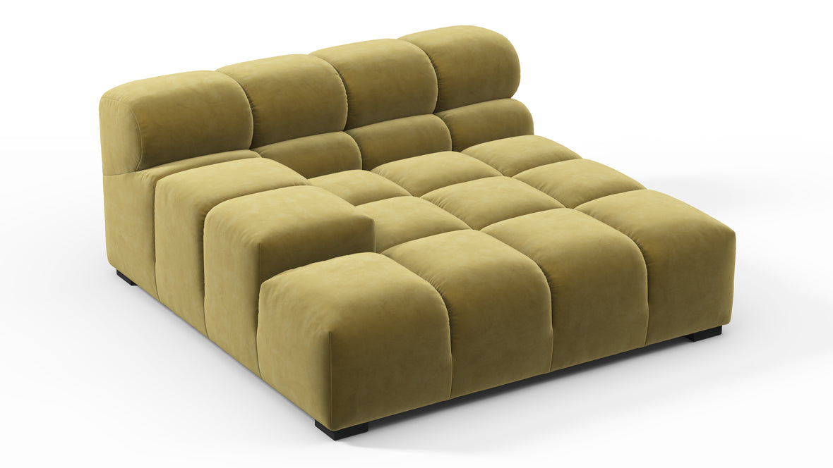 Tufty - Tufty Module, Deep Large Left Arm, Olive Gold Velvet