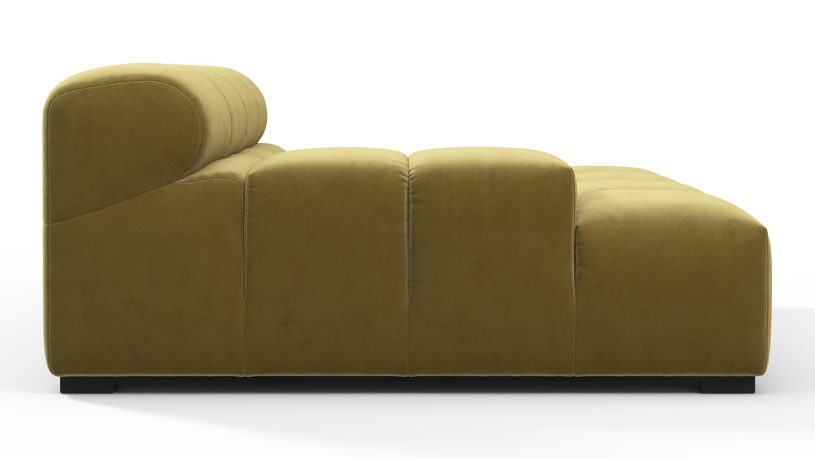 Tufty - Tufty Module, Deep Large Left Arm, Olive Gold Velvet