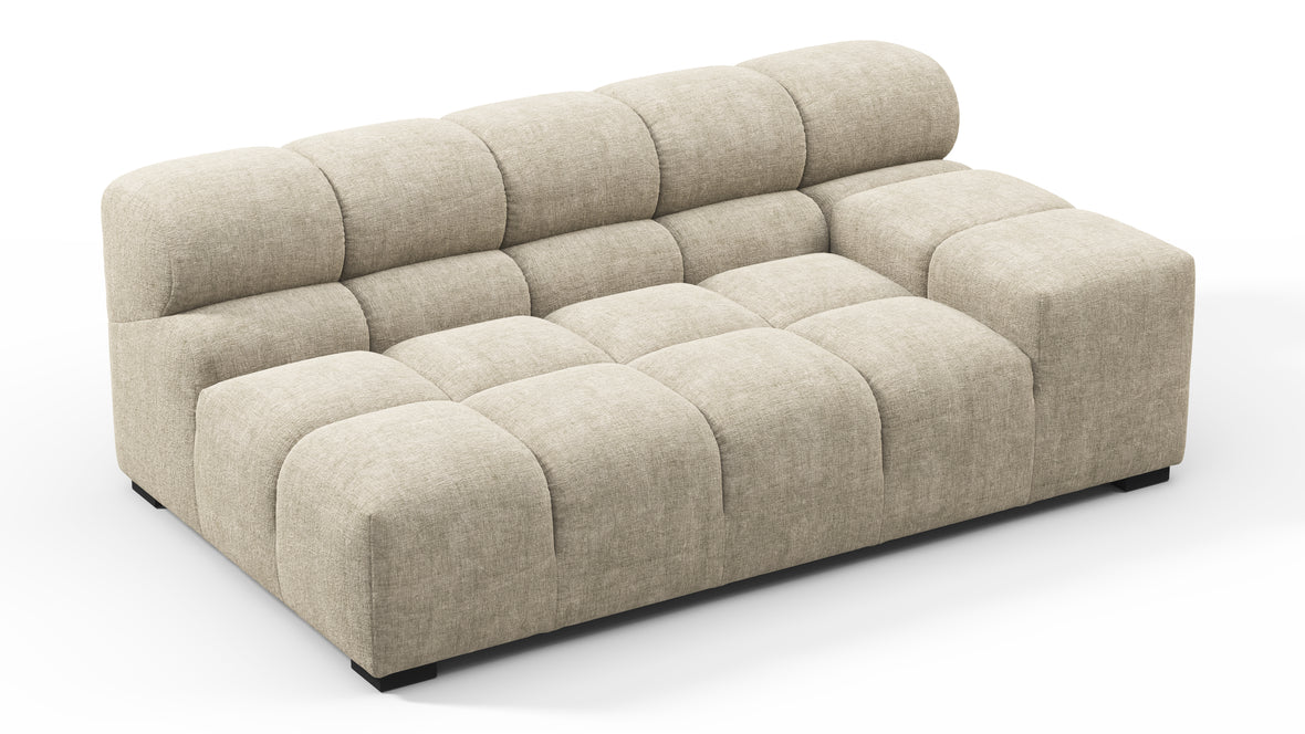 Tufty - Tufty Module, Extra Large Right Arm, Beige Gray Chenille