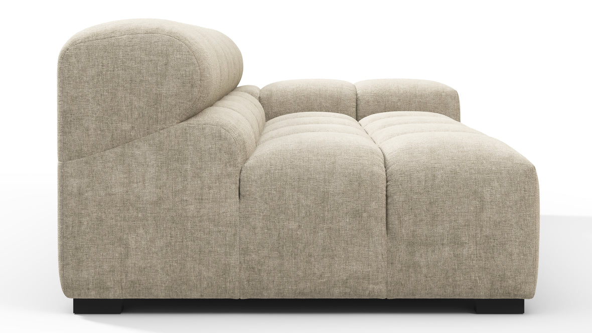 Tufty - Tufty Module, Extra Large Right Arm, Beige Gray Chenille