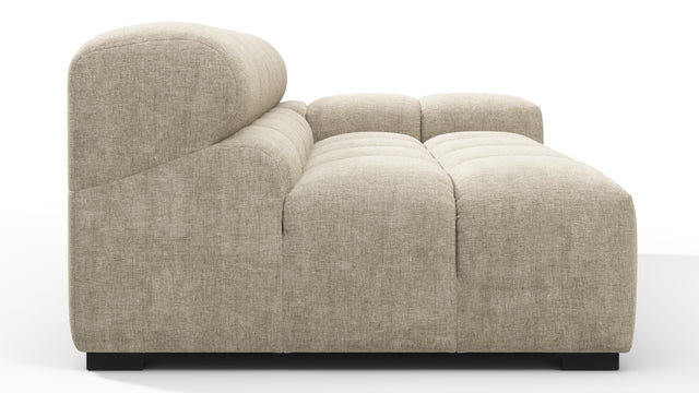 Tufty - Tufty Module, Extra Large Right Arm, Beige Gray Chenille