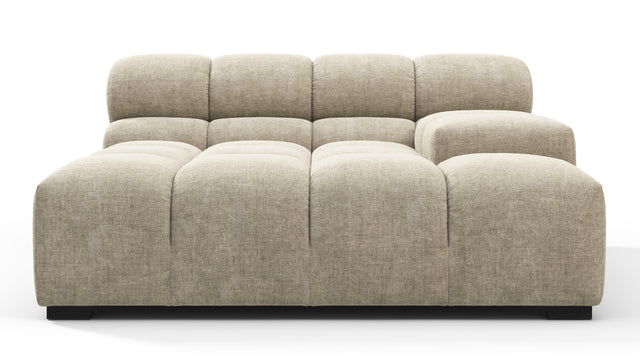 Tufty - Tufty Module, Deep Large Right Arm, Beige Gray Chenille