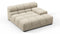 Tufty - Tufty Module, Deep Large Right Arm, Beige Gray Chenille