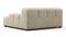 Tufty - Tufty Module, Deep Large Right Arm, Beige Gray Chenille