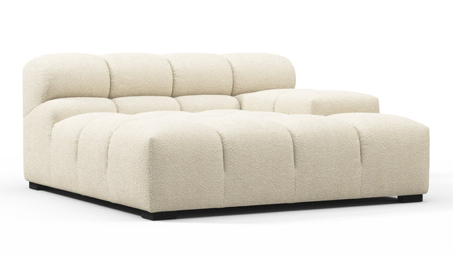Tufty - Tufty Module, Deep Large Right Arm, Eggshell Boucle