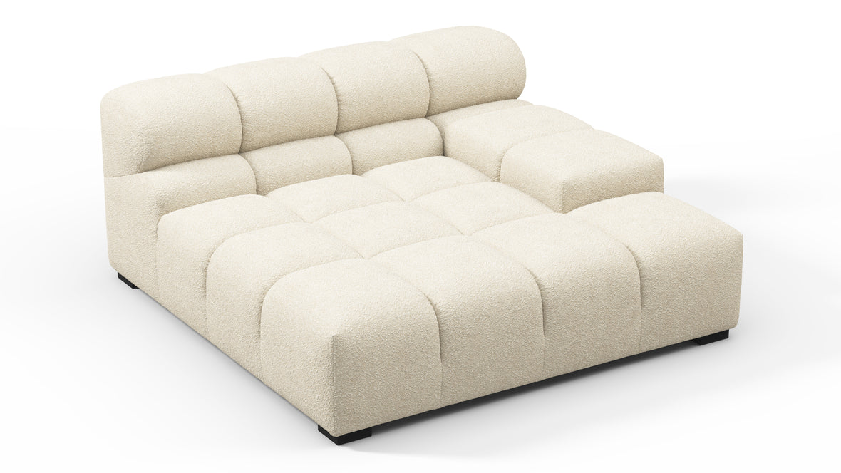 Tufty - Tufty Module, Deep Large Right Arm, Eggshell Boucle