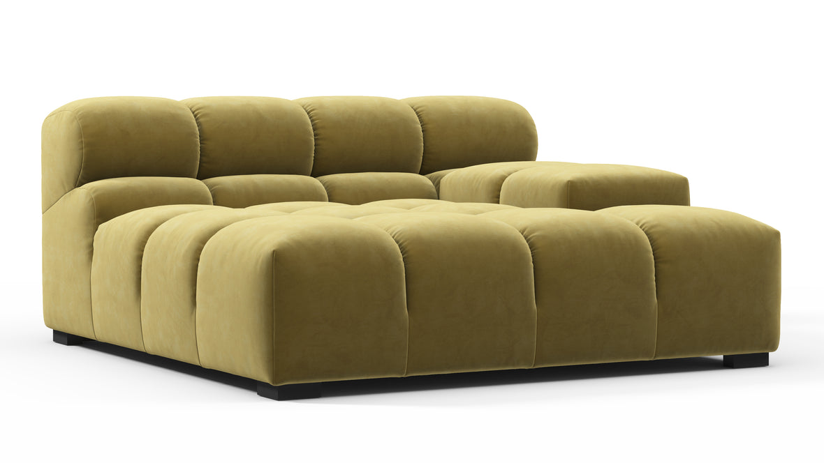 Tufty - Tufty Module, Deep Large Right Arm, Olive Gold Velvet