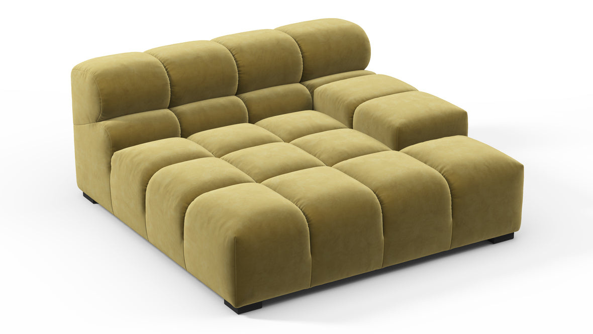 Tufty - Tufty Module, Deep Large Right Arm, Olive Gold Velvet