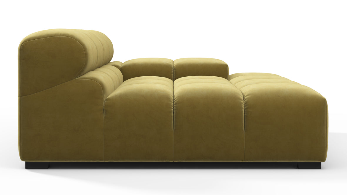 Tufty - Tufty Module, Deep Large Right Arm, Olive Gold Velvet