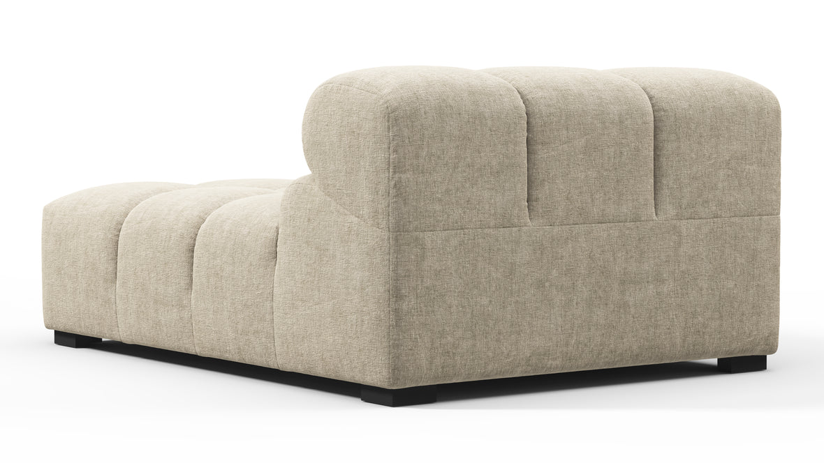 Tufty - Tufty Module, Deep Left Arm, Beige Gray Chenille
