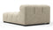 Tufty - Tufty Module, Deep Left Arm, Beige Gray Chenille