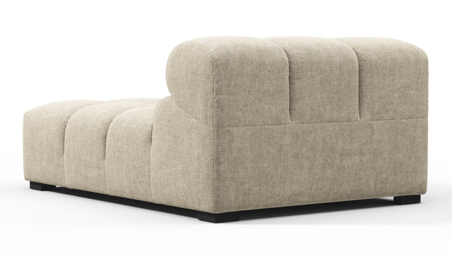 Tufty - Tufty Module, Deep Left Arm, Beige Gray Chenille