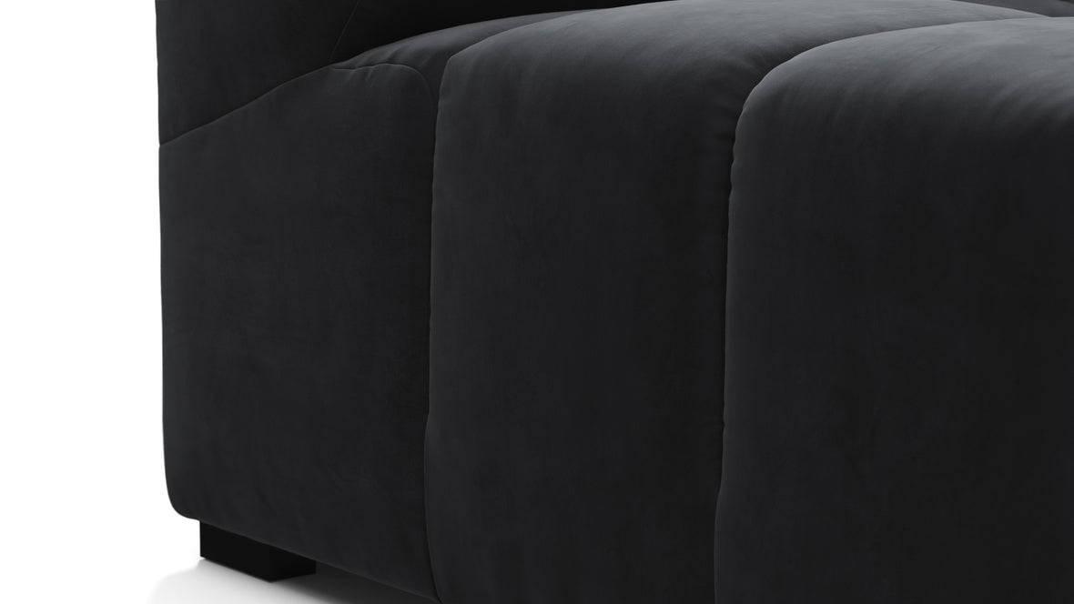 Tufty - Tufty Module, Deep Left Arm, Black Velvet