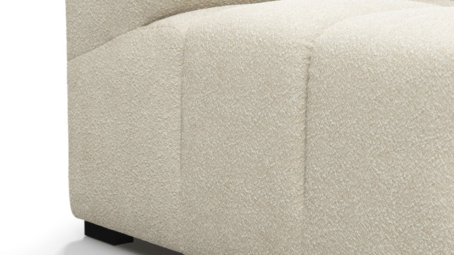 Tufty - Tufty Module, Deep Left Arm, Eggshell Boucle