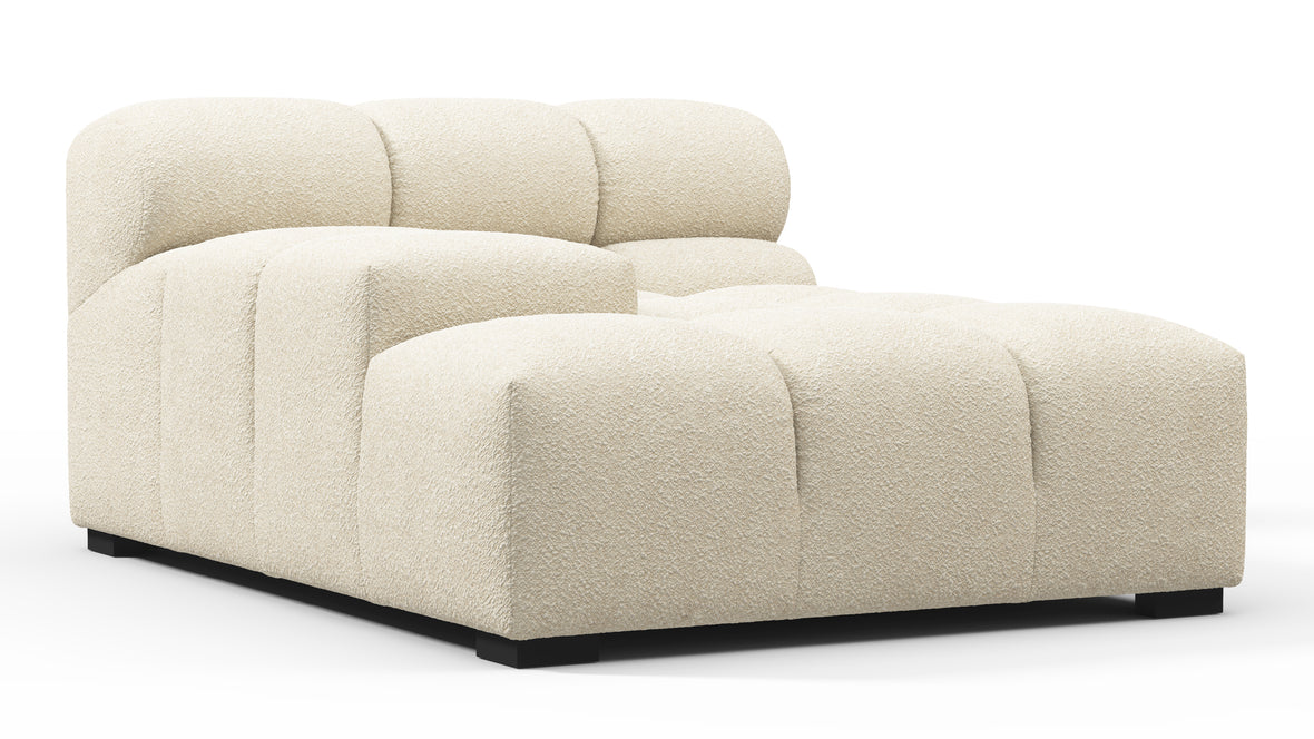 Tufty - Tufty Module, Deep Left Arm, Eggshell Boucle