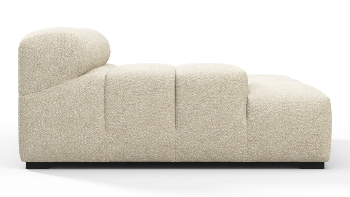 Tufty - Tufty Module, Deep Left Arm, Eggshell Boucle
