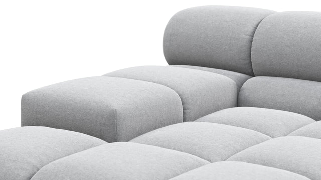 Tufty - Tufty Module, Deep Left Arm, Light Gray Wool