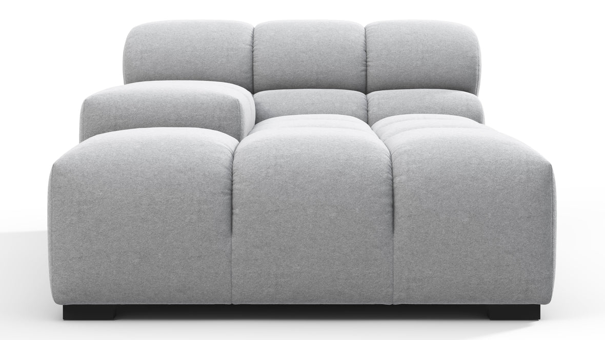 Tufty - Tufty Module, Deep Left Arm, Light Gray Wool