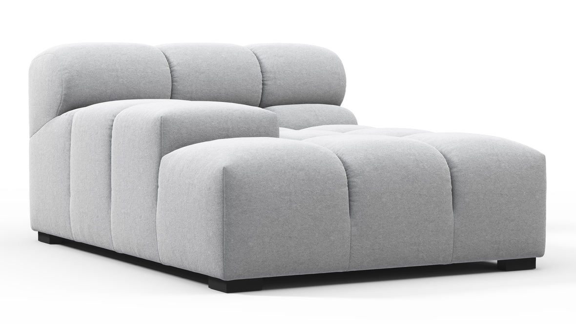 Tufty - Tufty Module, Deep Left Arm, Light Gray Wool