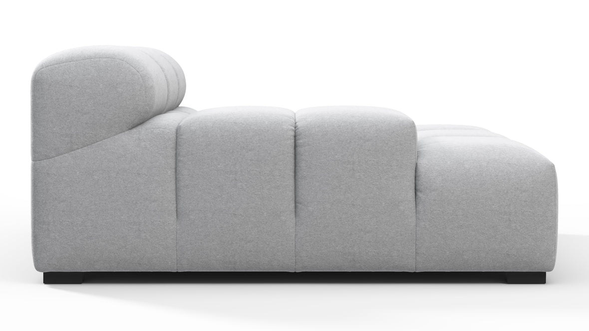 Tufty - Tufty Module, Deep Left Arm, Light Gray Wool