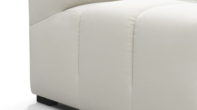 Tufty - Tufty Module, Deep Left Arm, Oatmeal Brushed Weave