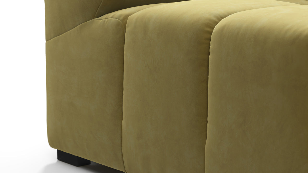 Tufty - Tufty Module, Deep Left Arm, Olive Gold Velvet