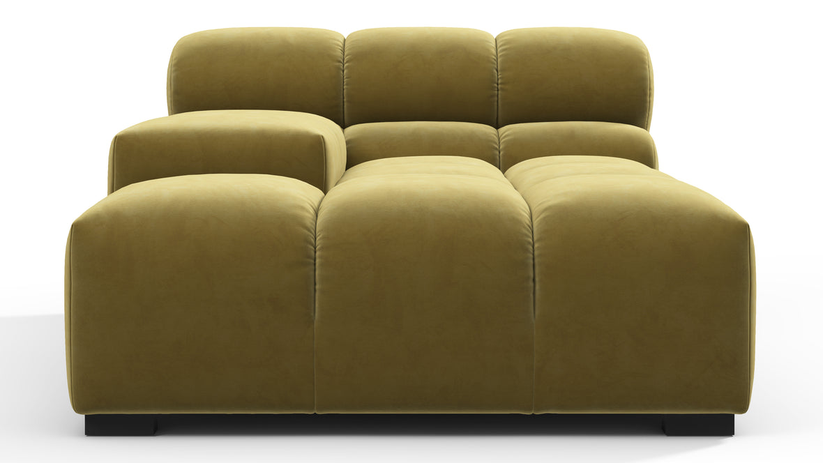 Tufty - Tufty Module, Deep Left Arm, Olive Gold Velvet