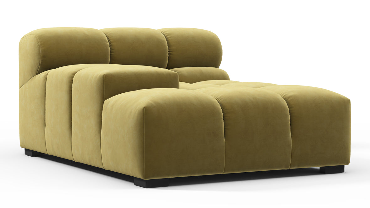 Tufty - Tufty Module, Deep Left Arm, Olive Gold Velvet