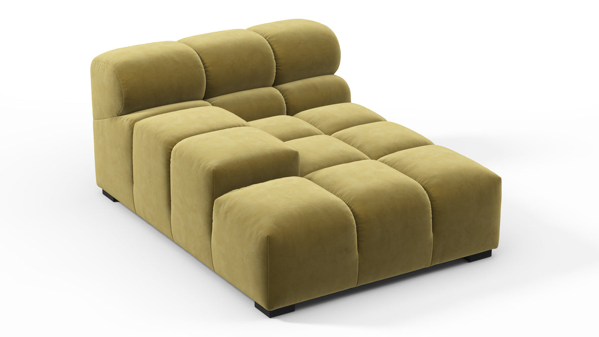 Tufty - Tufty Module, Deep Left Arm, Olive Gold Velvet