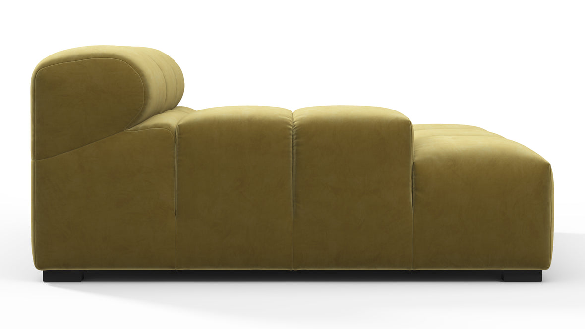 Tufty - Tufty Module, Deep Left Arm, Olive Gold Velvet