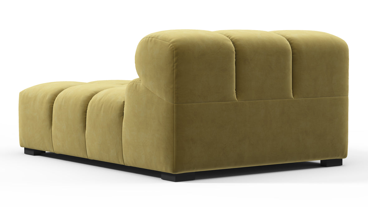 Tufty - Tufty Module, Deep Left Arm, Olive Gold Velvet