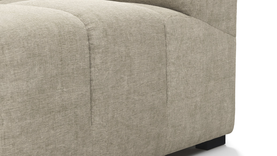 Tufty - Tufty Module, Deep Right Arm, Beige Gray Chenille