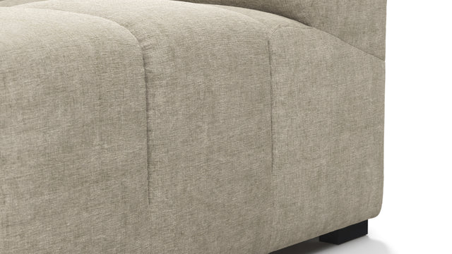 Tufty - Tufty Module, Deep Right Arm, Beige Gray Chenille