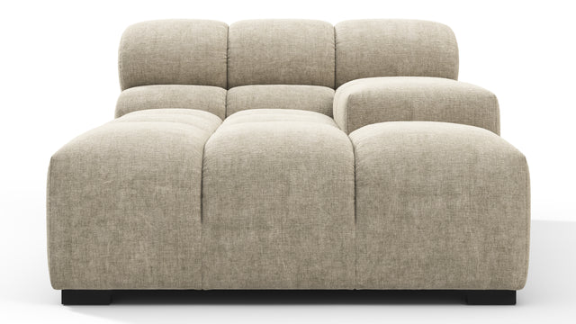 Tufty - Tufty Module, Deep Right Arm, Beige Gray Chenille