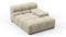 Tufty - Tufty Module, Deep Right Arm, Beige Gray Chenille