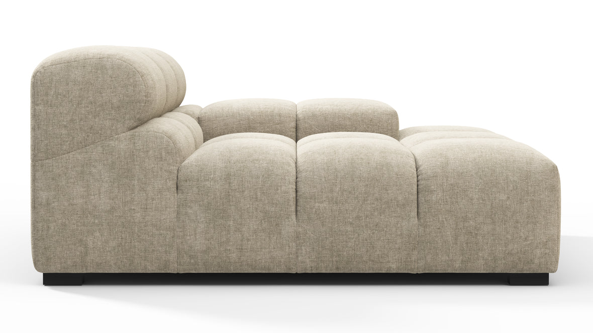 Tufty - Tufty Module, Deep Right Arm, Beige Gray Chenille