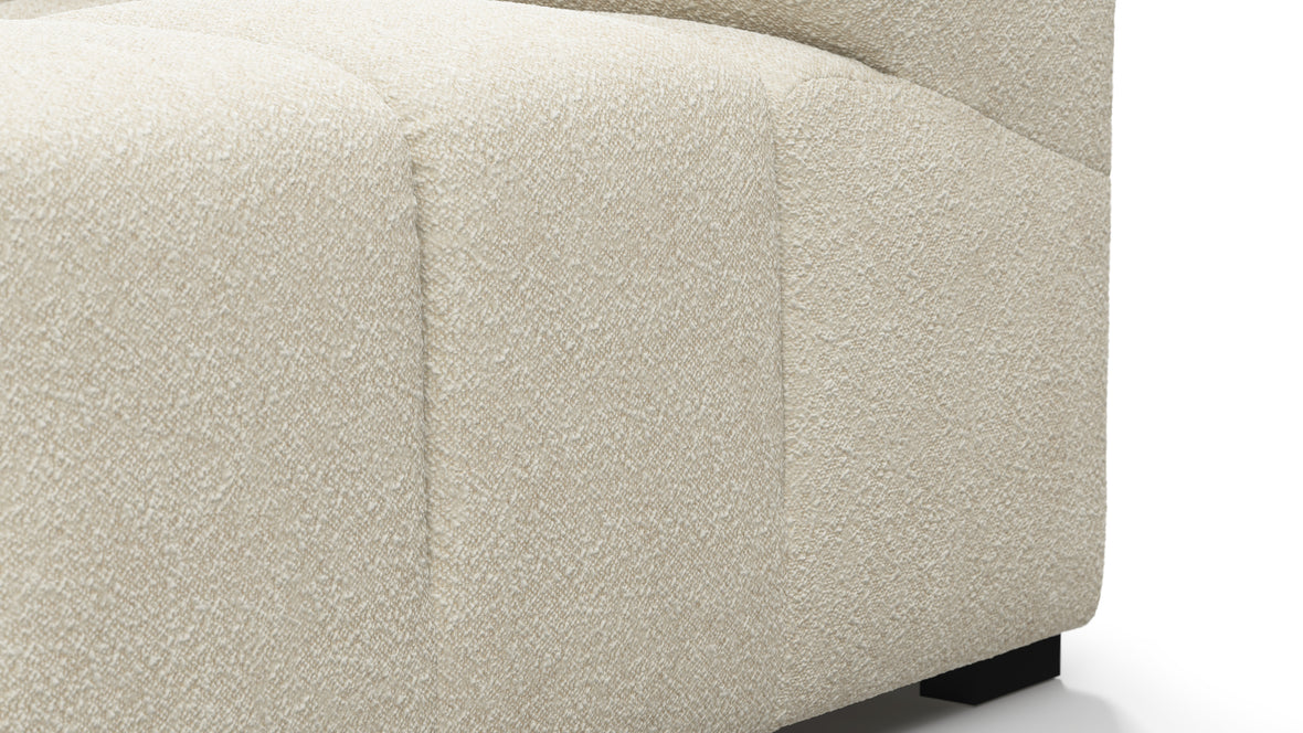 Tufty - Tufty Module, Deep Right Arm, Eggshell Boucle