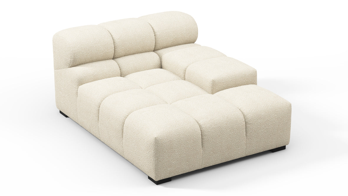 Tufty - Tufty Module, Deep Right Arm, Eggshell Boucle