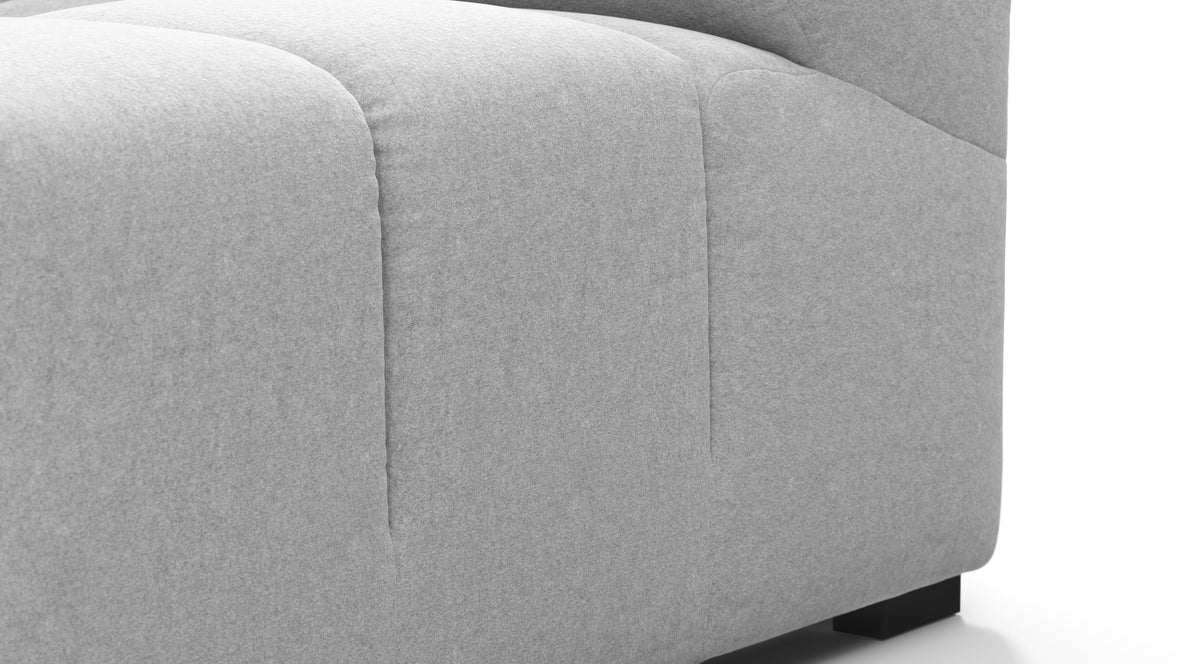 Tufty - Tufty Module, Deep Right Arm, Light Gray Wool