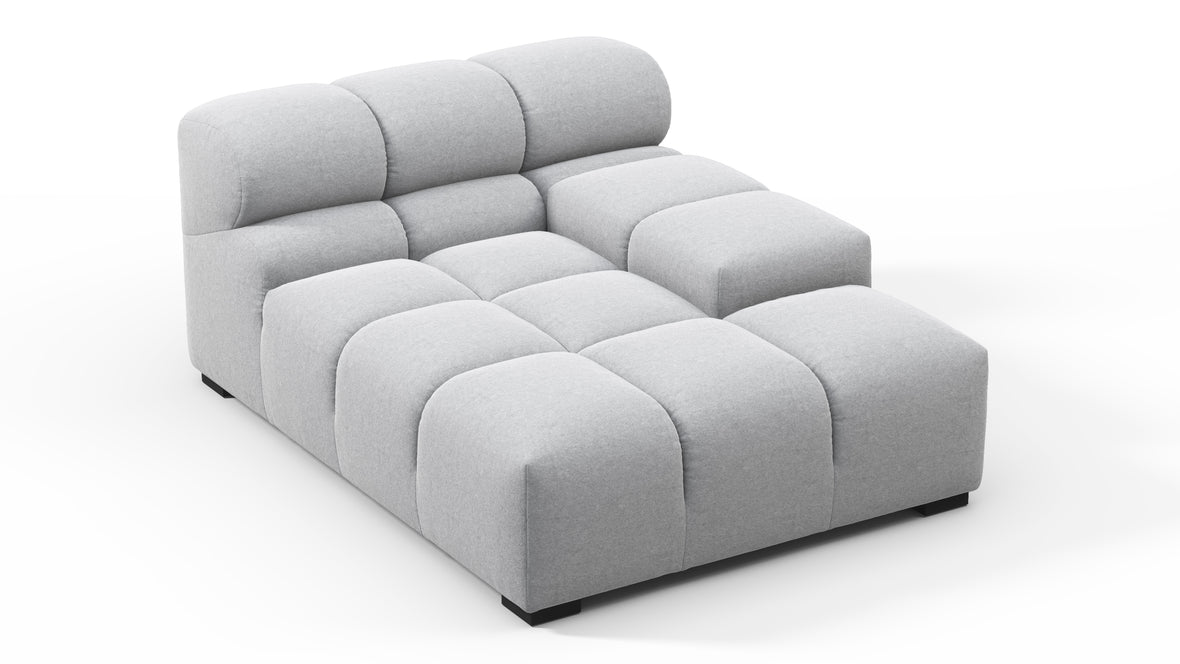 Tufty - Tufty Module, Deep Right Arm, Light Gray Wool