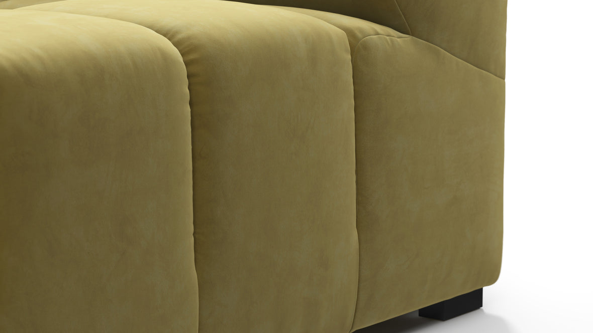 Tufty - Tufty Module, Deep Right Arm, Olive Gold Velvet