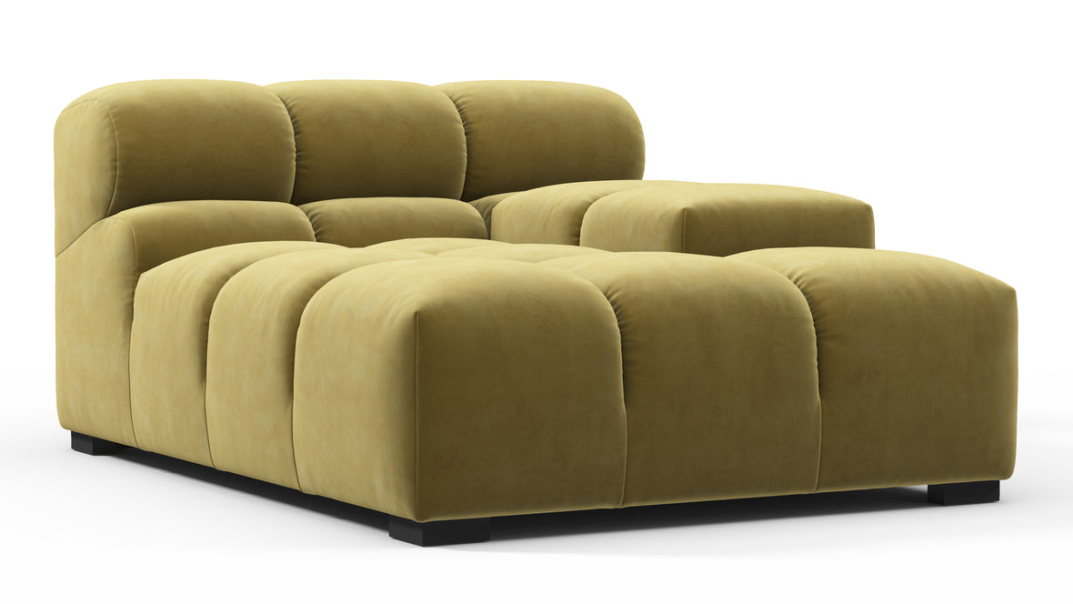 Tufty - Tufty Module, Deep Right Arm, Olive Gold Velvet