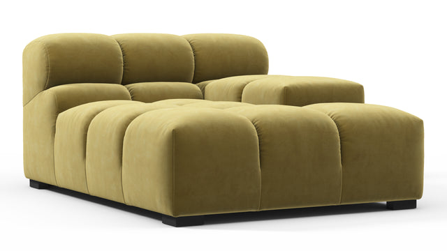 Tufty - Tufty Module, Deep Right Arm, Olive Gold Velvet