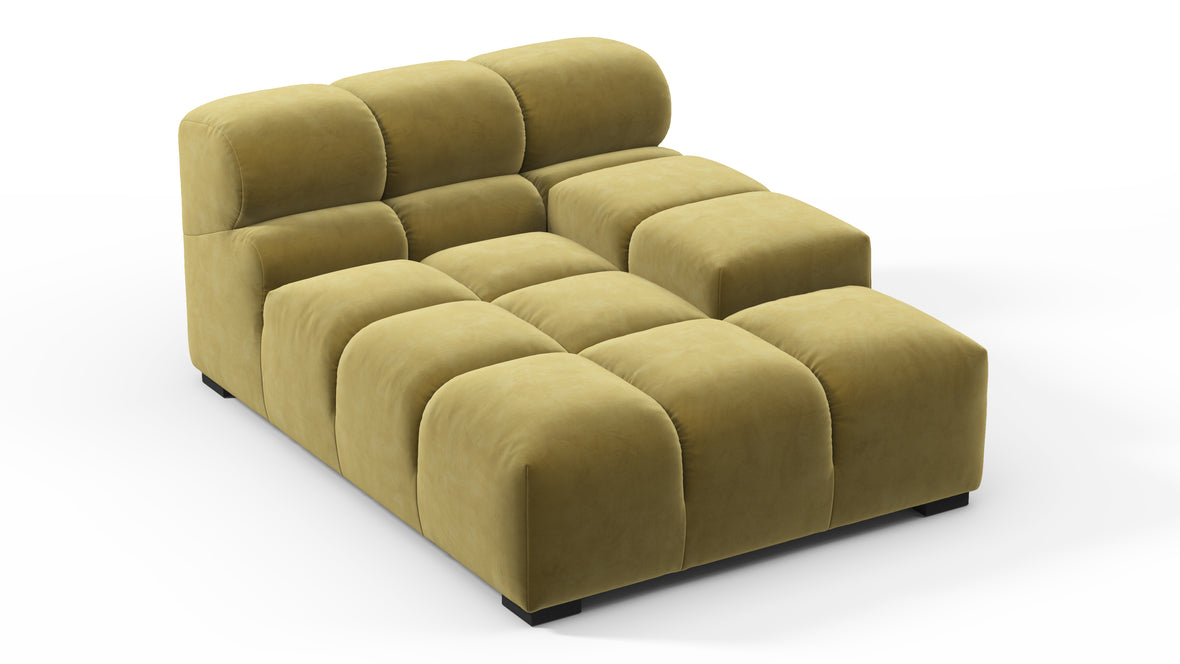 Tufty - Tufty Module, Deep Right Arm, Olive Gold Velvet